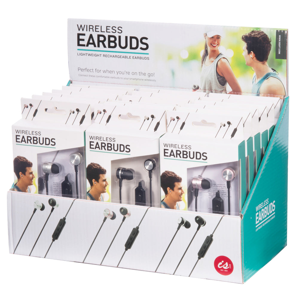 Wireless Earphones - Rechargeable (No risk of losing an ear piece)