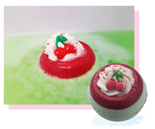 Bomb Cosmetics - Cherry On Top Bath Blaster/Bomb (Cruelty Free & Handmade)