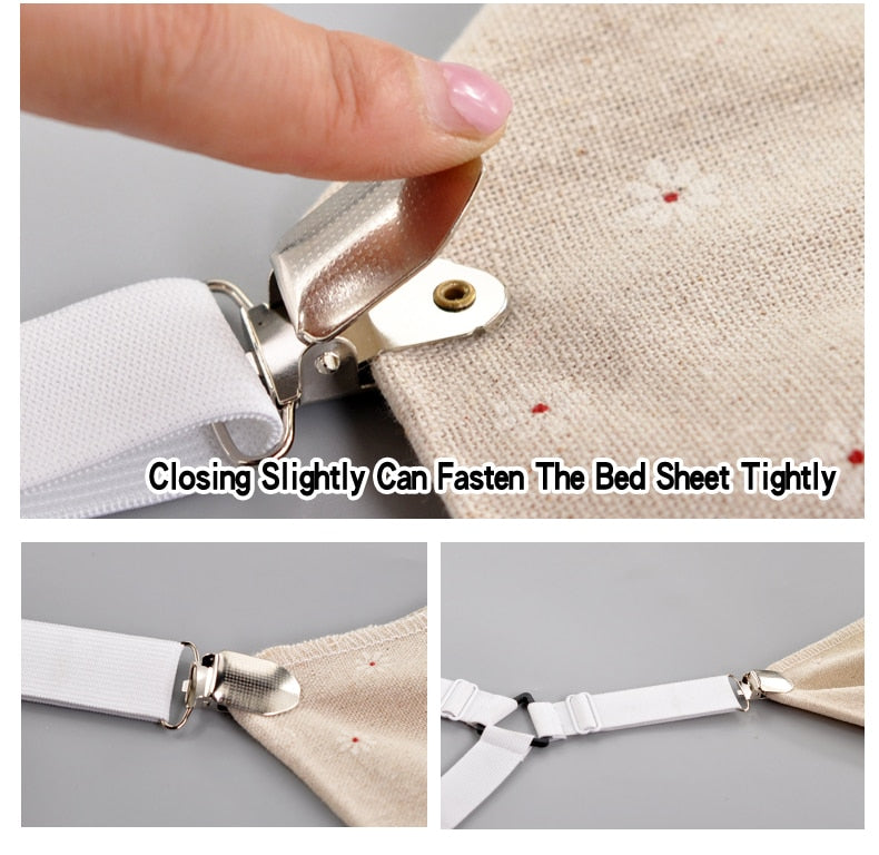 4pc Set of Bed Sheet Clips