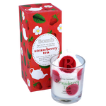 Bomb Cosmetics - Piped Glass Candles 'Strawberry Tea' (Cruelty Free & Vegan)